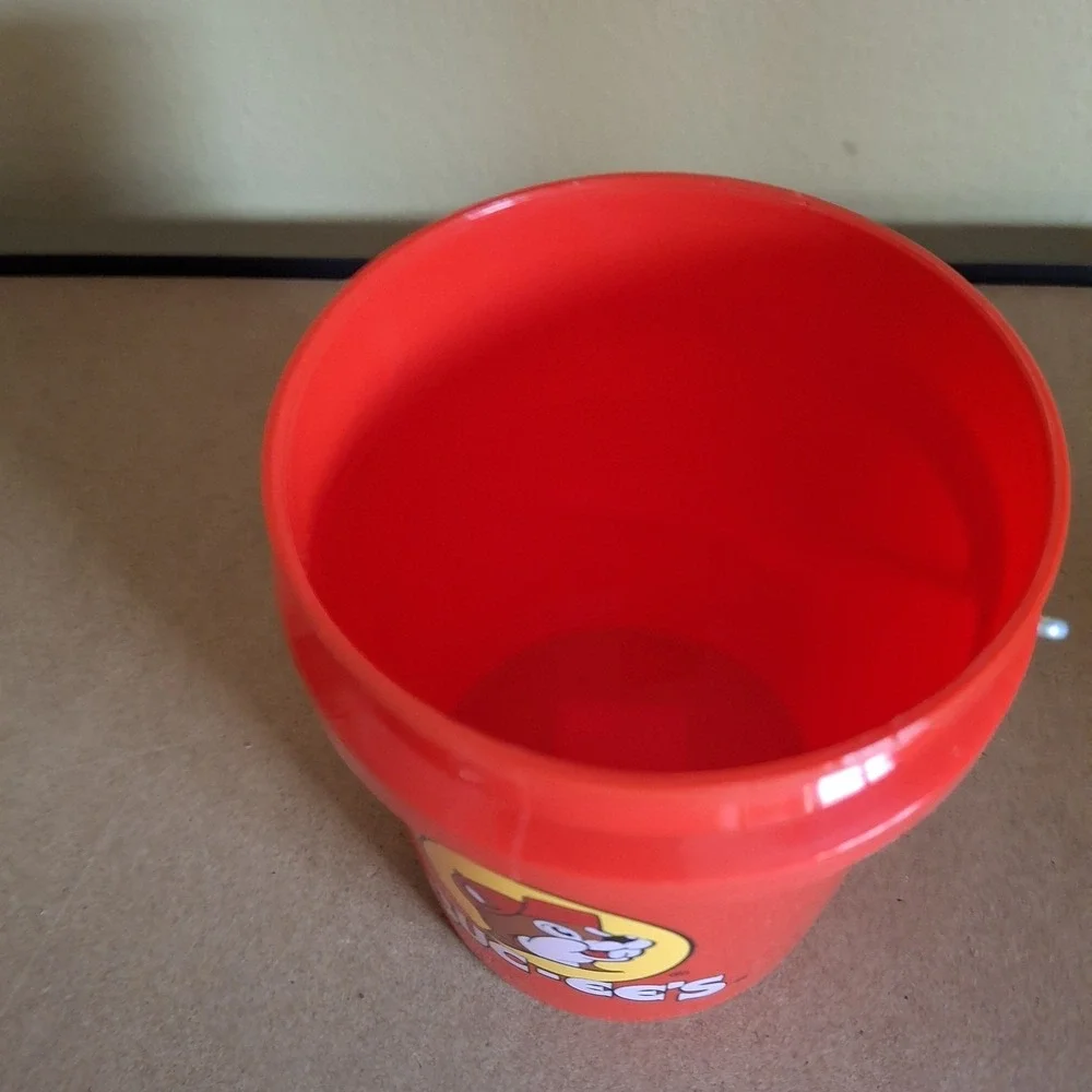 Set Of 10 Buc-ee's Miniature Red Plastic Bucket 4.5