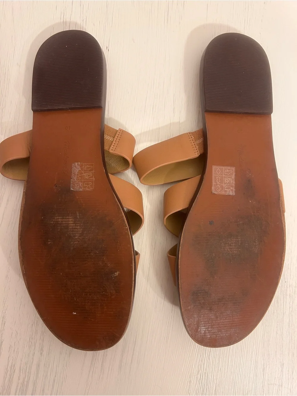 Madewell Cognac Crisscross Slide Sandals