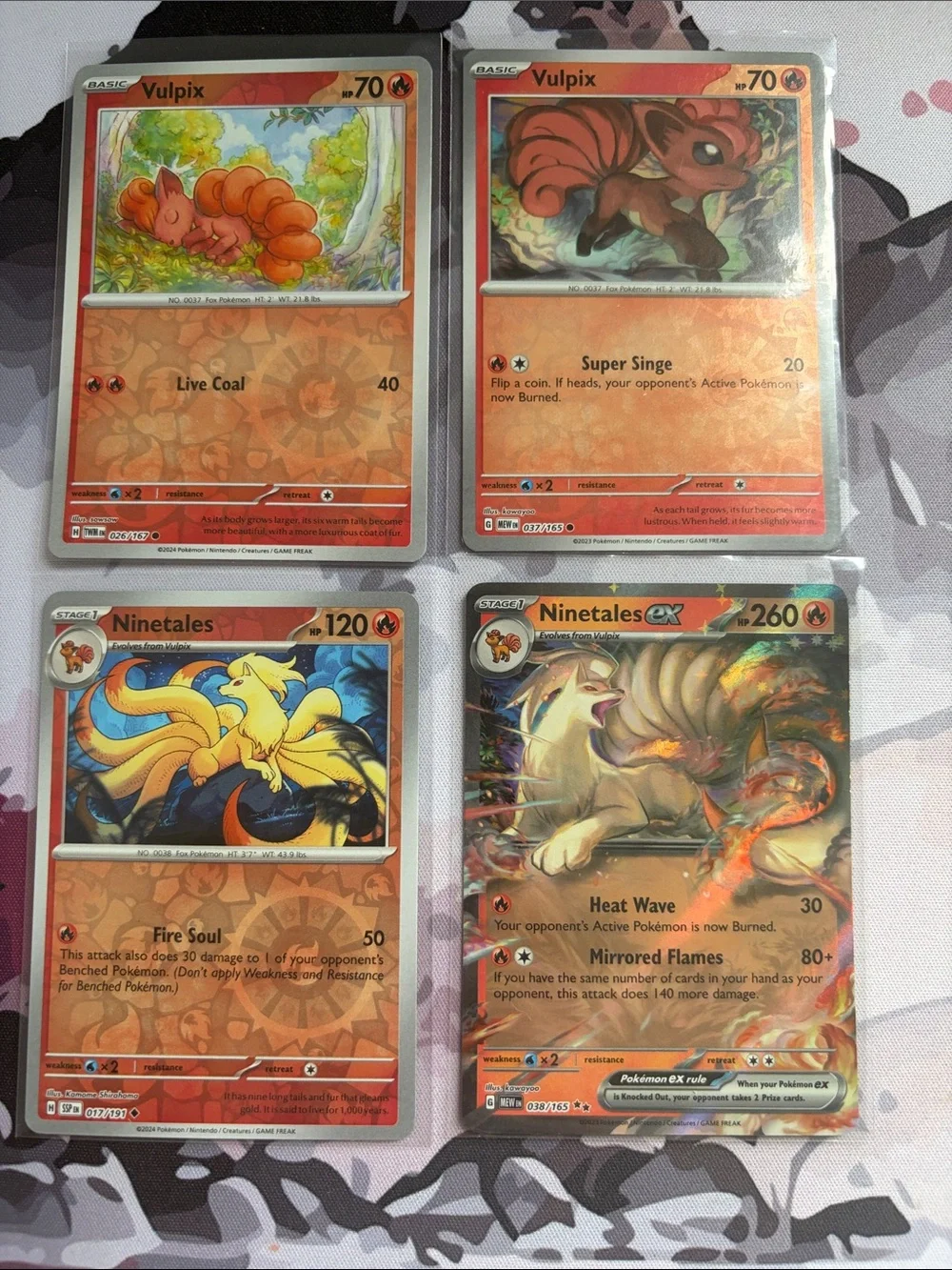 Vulpix & Ninetales ex Pokémon Evolution Card Lot 🦊🔥 | 4 Cards ✨5/$25✨