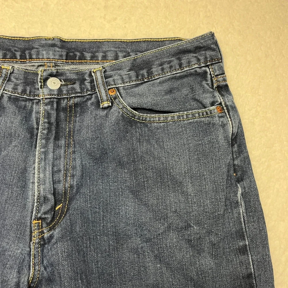 Levi 514 Mens Straight‎ Fit Blue Denim Jeans W36 L30 Dark Wash 3591