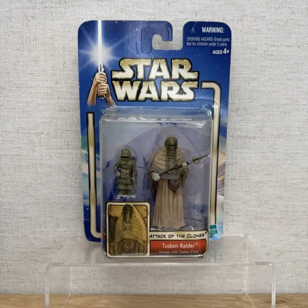 Hasbro Star Wars Attack of the Clones Tusken Raider w/Child 3.75” Figure #8 NIP