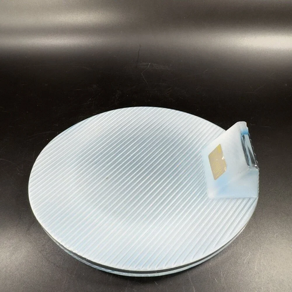 Mikasa Blue White Strips Picture Frame Polished Crystal‎ Glass Made In Japan