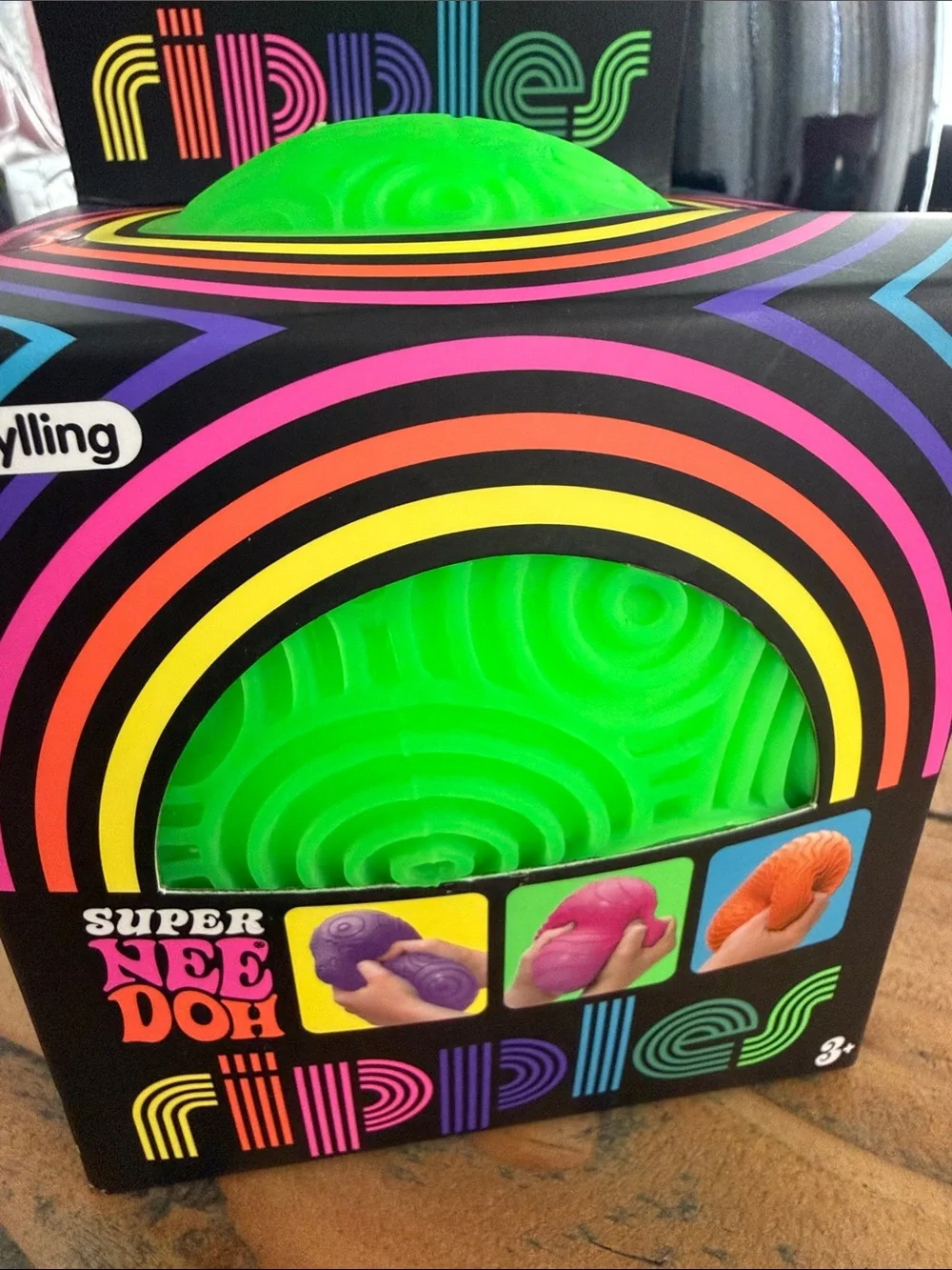 Super NeeDoh Ripples Green Sensory Toy by Schylling