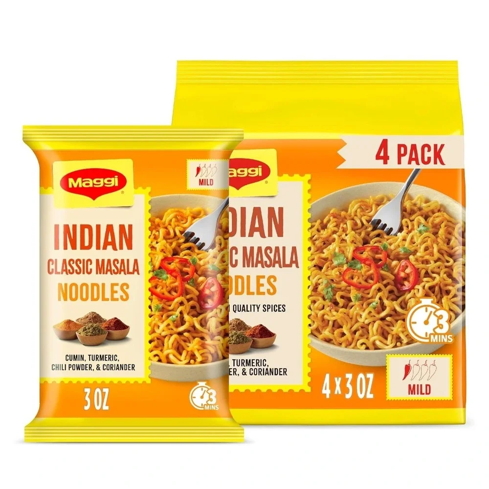 Maggi Classic Indian Masala Noodles 3 Min Mild Spicy Vegetarian