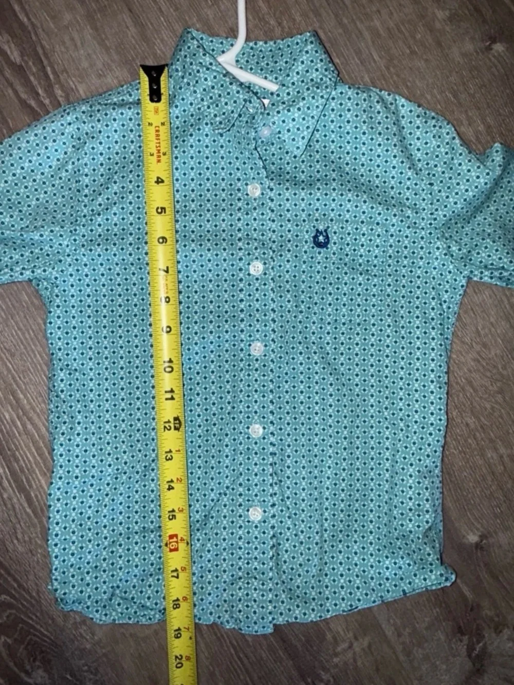Panhandle Shirt Blue White Button Up Western Cowgirl Top Size Medium