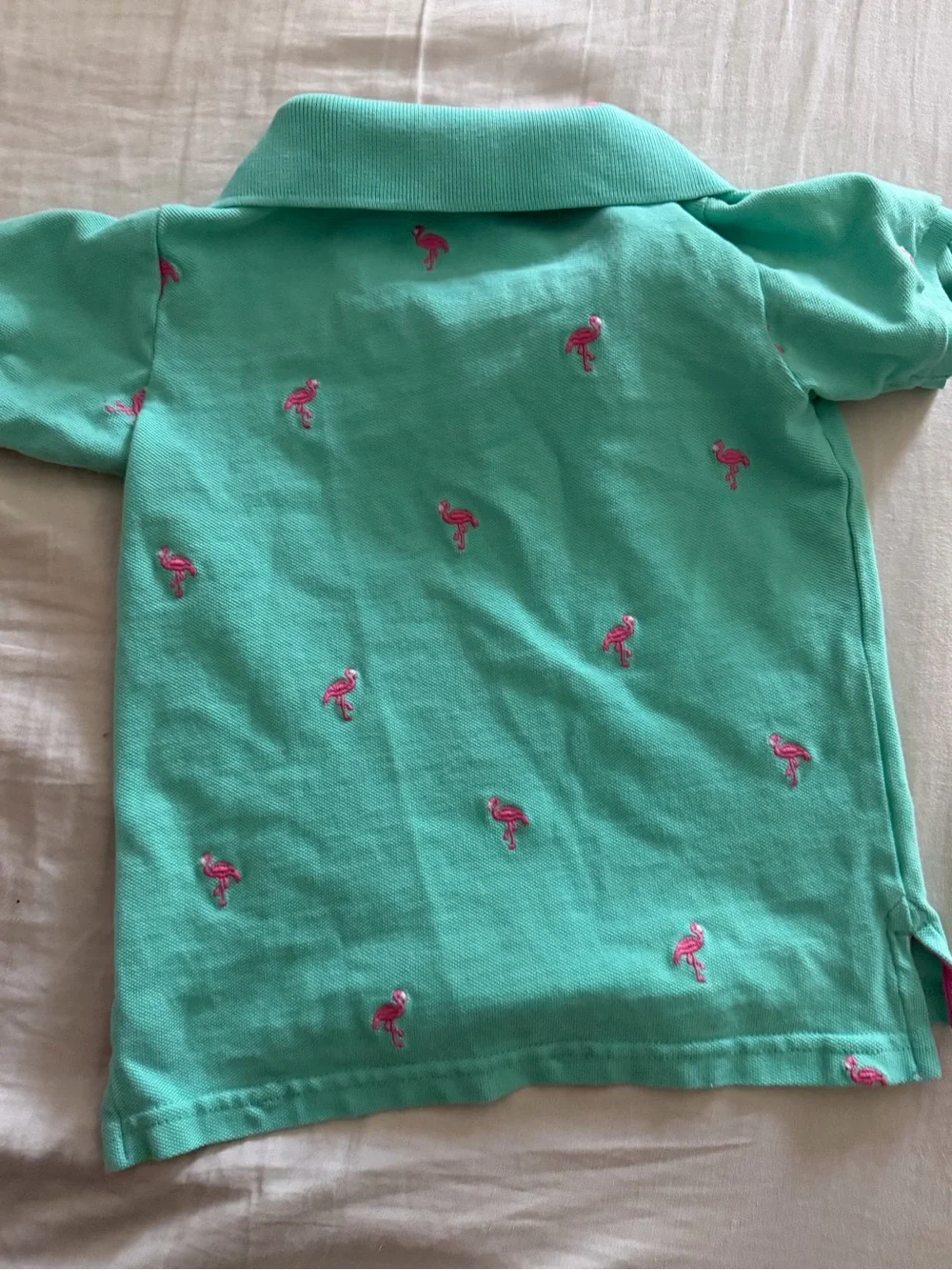 Boys Gymboree polo blue pink flamingo’s summer tropical size 4t
