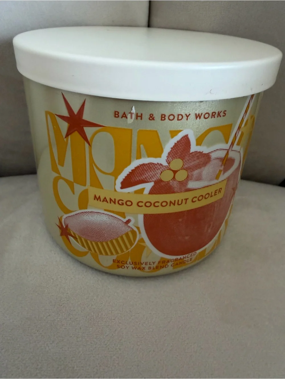 Bath & Body Works yellow jar