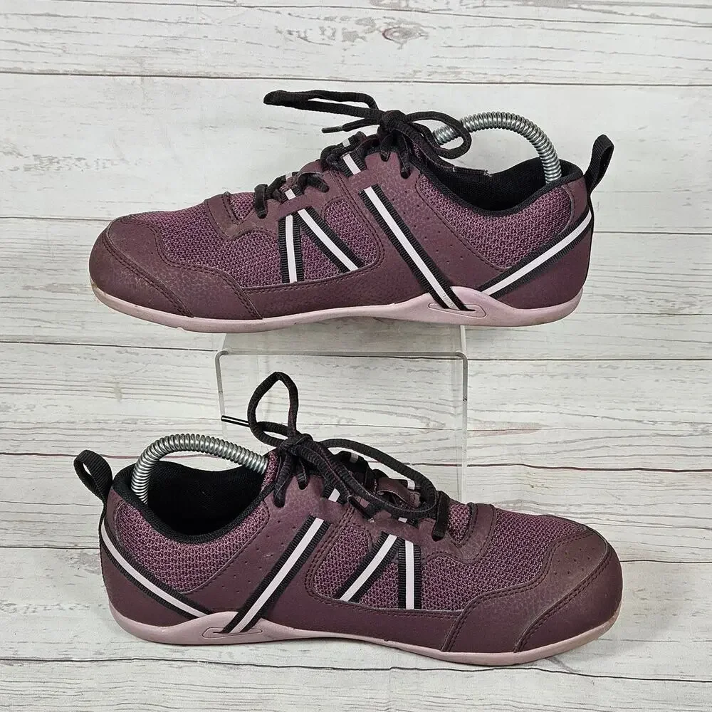 XERO SHOES Women's Prio Athletic Shoes Plum Black White US 9 Barefoot