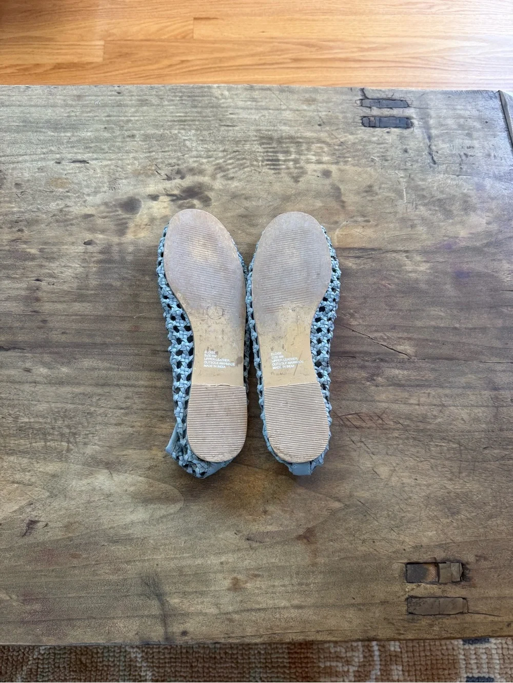 Matisse Light Blue Crochet Ballet Flats