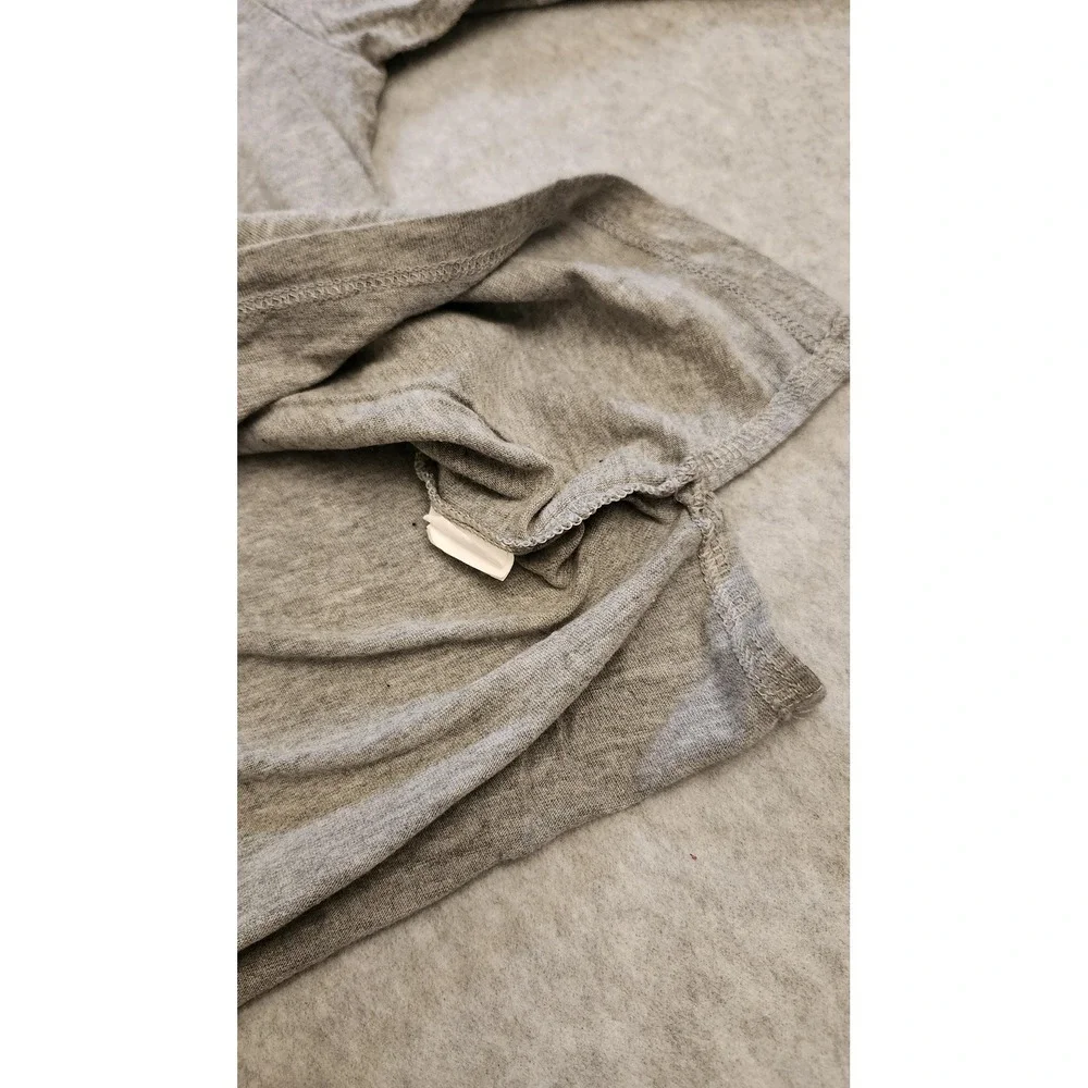Bershka BSKGIRL Shirt Girls Small Gray Sequin Patch Graphic 3/4 Sleeve‎ Youth