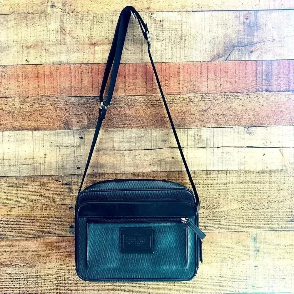 Coach Heritage Check Flight Case Crossbody Bag