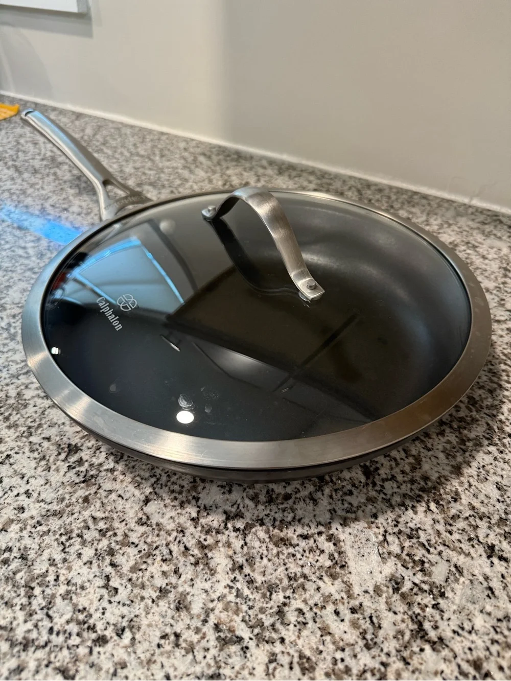 2 Calphalon Pans 12” Frying with Lid & 11” Grill Nonstick Used Dishwasher Safe
