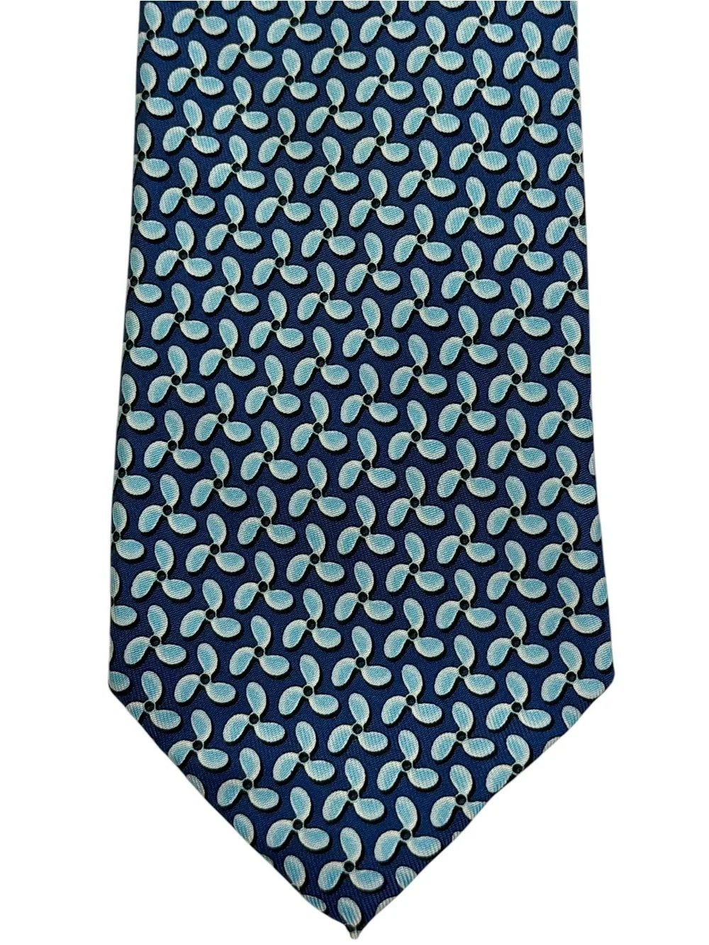 Vineyard Vines Mens Silk Tie Blue Light Blue Boat Propeller Nautica