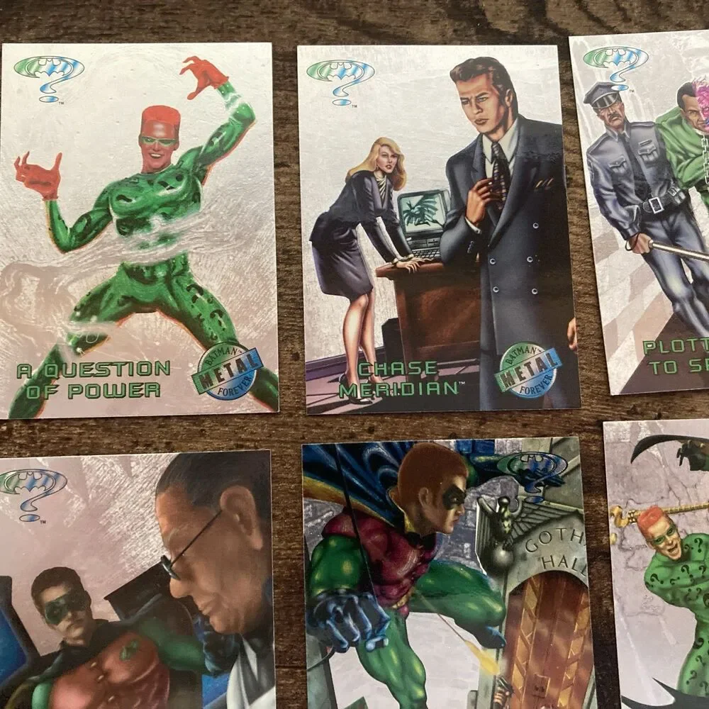 1995 Fleer Batman Forever Metal Insert Card Movie Preview Lot of 10 Collector