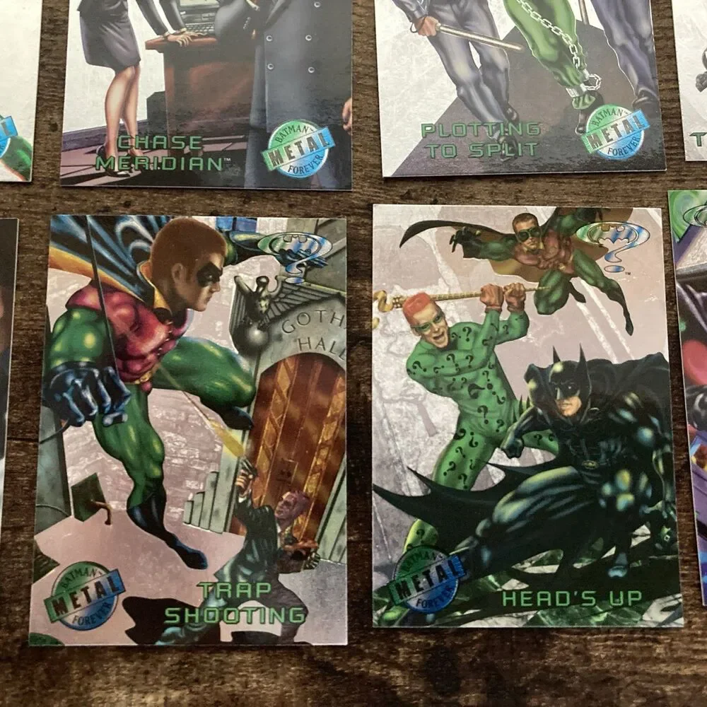 1995 Fleer Batman Forever Metal Insert Card Movie Preview Lot of 10 Collector