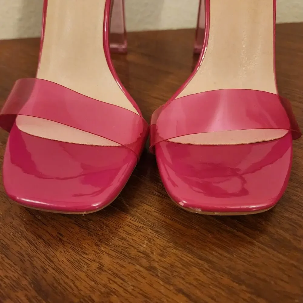 Nanette Lepore Y2k Barbiecore Jelly Heels Size 7