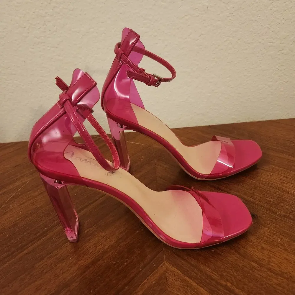 Nanette Lepore Y2k Barbiecore Jelly Heels Size 7
