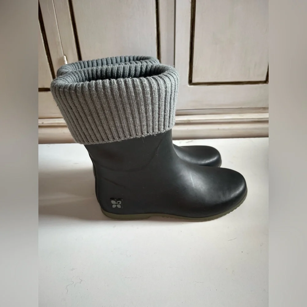 Women’s Butterfly Twists of London Eton Wellington Boots EU 36 US 6 black gray