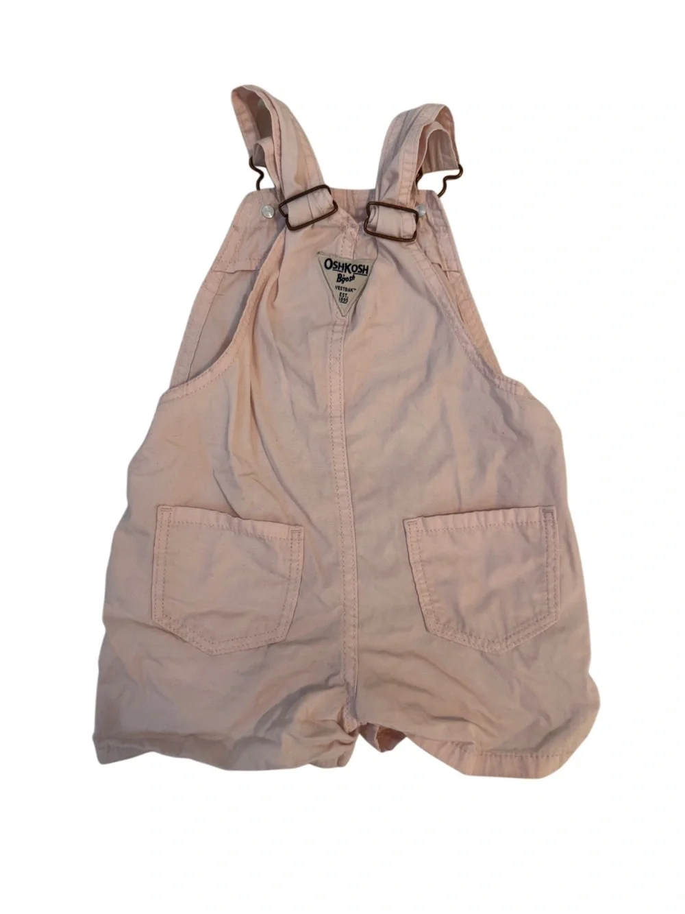 OshKosh B'gosh Light Pink Toddler Shortall with Heart Pocket