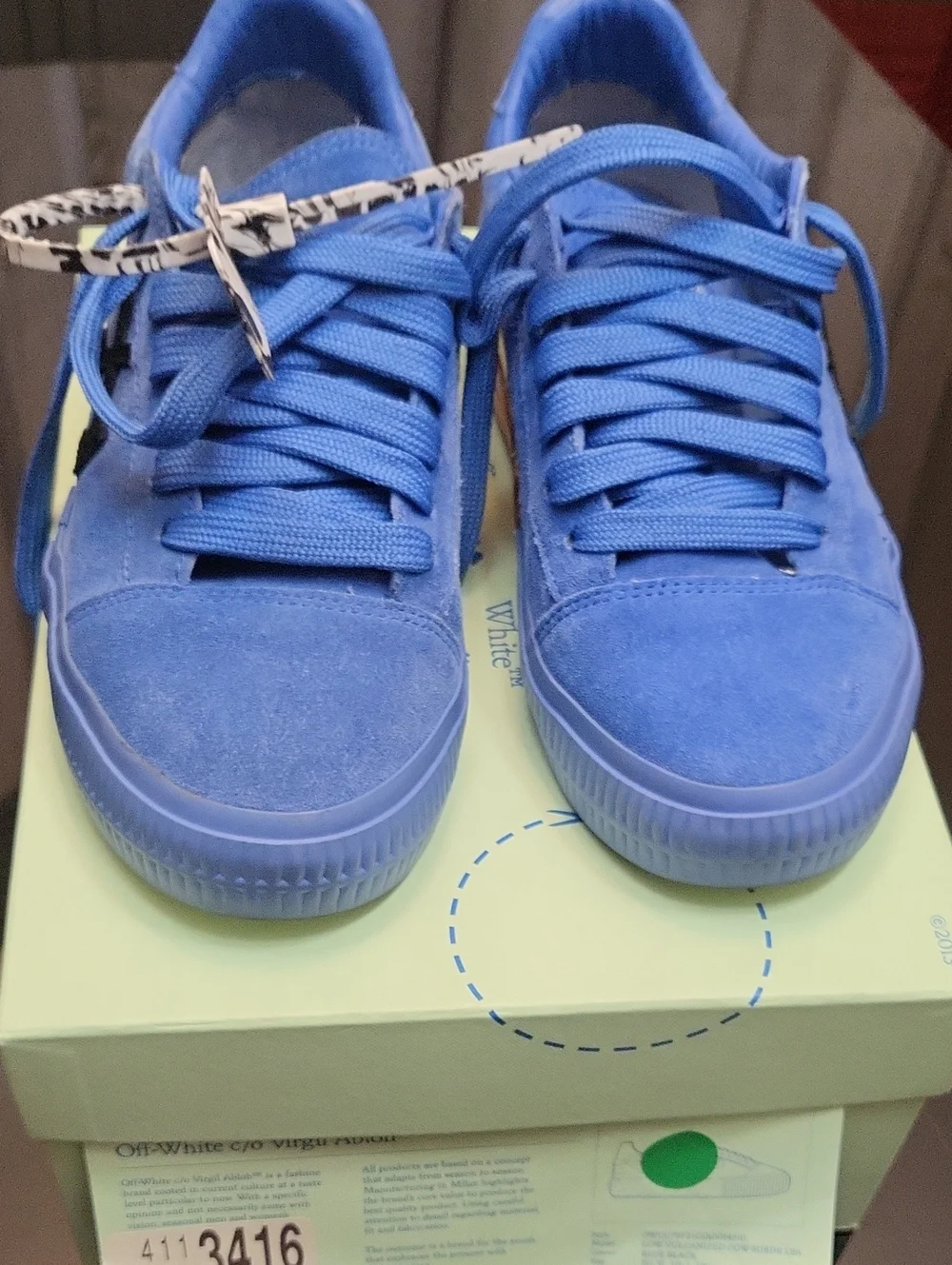 Off-White Blue Suede Sneakers