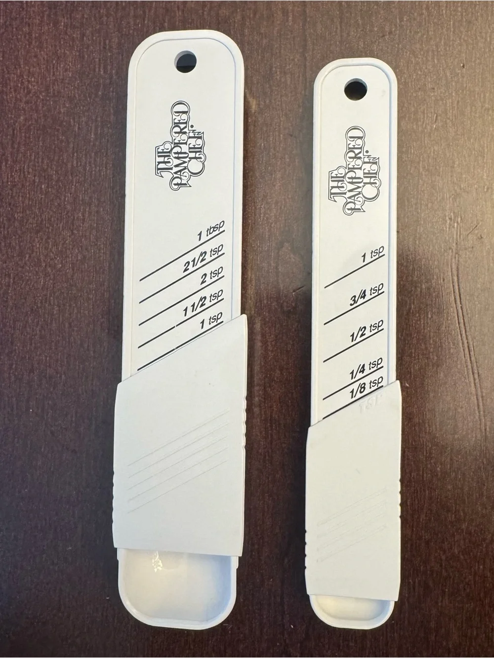 Set of 2 Pampered Chef Adjustable Measuring Spoons