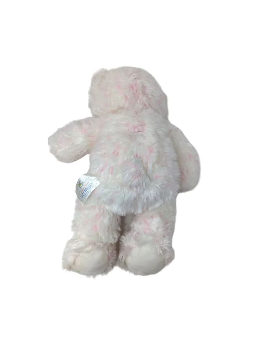 Build A Bear Cuddles Pink Blush White Fluffy Plush Stuffed Animal Soft Toy 15''