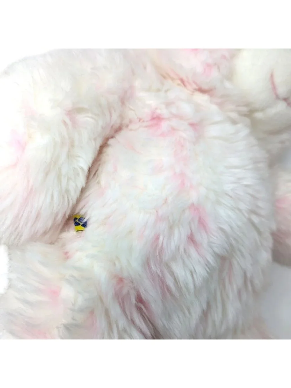 Build A Bear Cuddles Pink Blush White Fluffy Plush Stuffed Animal Soft Toy 15''