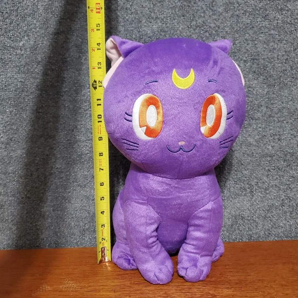 Official Sailor Moon Luna Plush Toy Cat Anime Luna Cat Stuffed Doll New Japanese