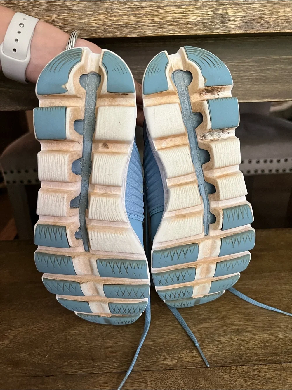 On Clouds midsoles worn