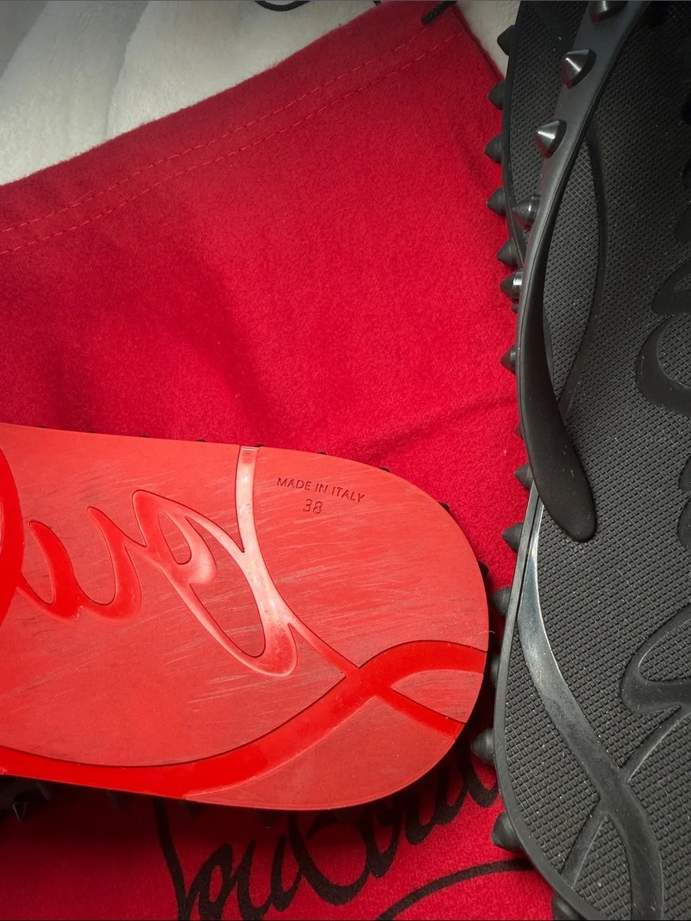 Christian Louboutin sandals accent flop