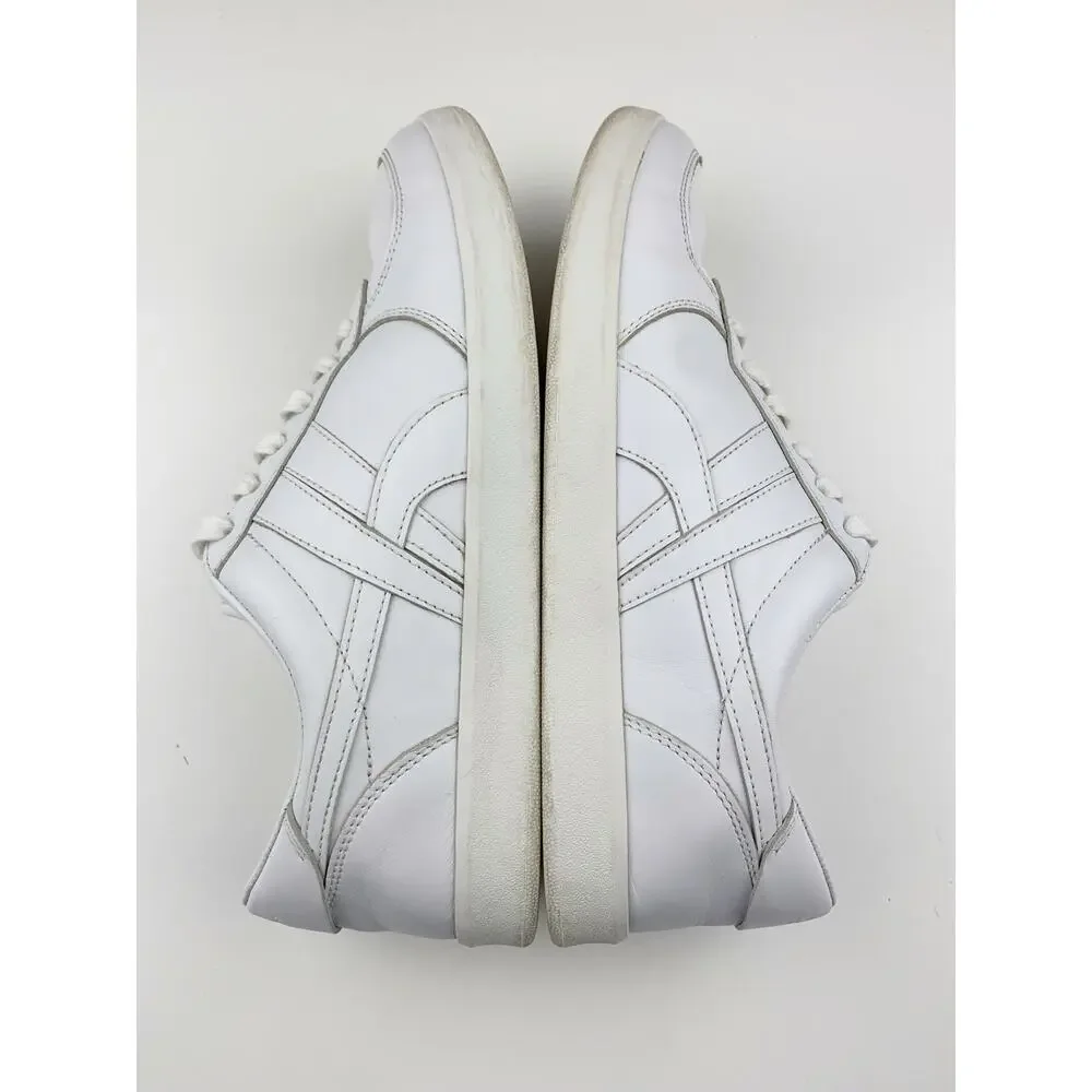 Tory Burch Hank Court Sneakers Lace Up White Leather Women's 9.5