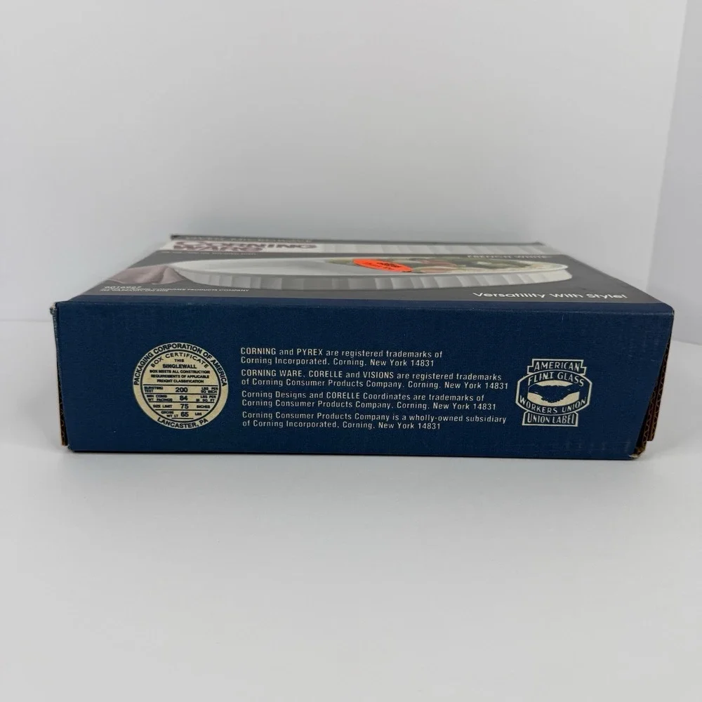 VTG 1994 CorningWare 24 oz Divided Dish French White Oven Microwave 6016927 NEW