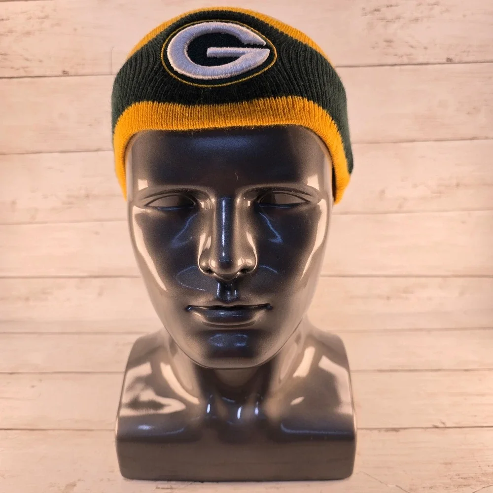 Green Bay Packers Knit Headband Ear Warmer Green Gold NFL Football Logo