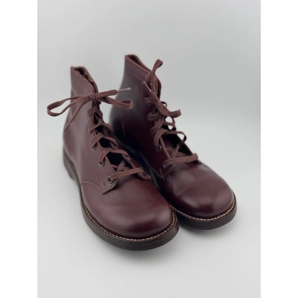 Vintage Peter Diamond Ferndale Kids‎ Lace Up Leather Burgundy Boots
