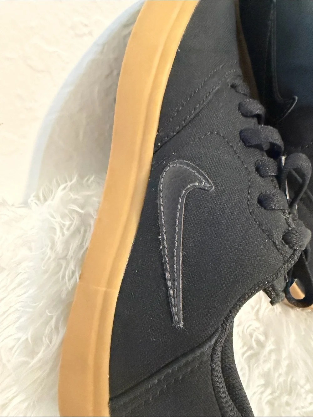 NIKE SKATEBOARDING CHECK CANVAS  905373-006 BLACK/BLACK-GUM LIGHT BROWN 4Y