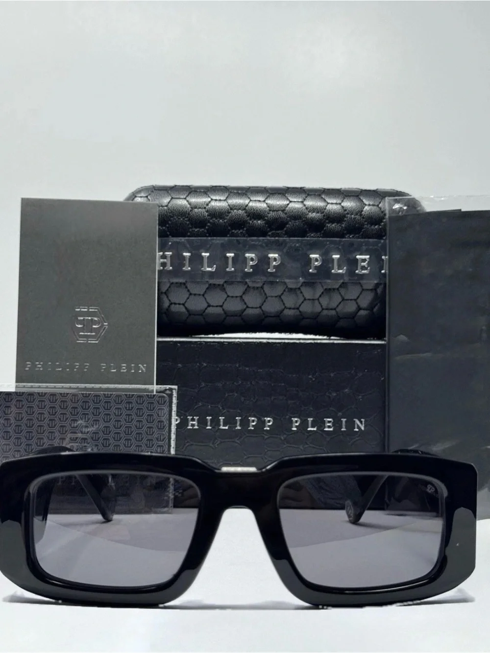 NEW Philipp Plein Master SPP 149V COL  Unisex Black 0700 Sunglasses  Authentic