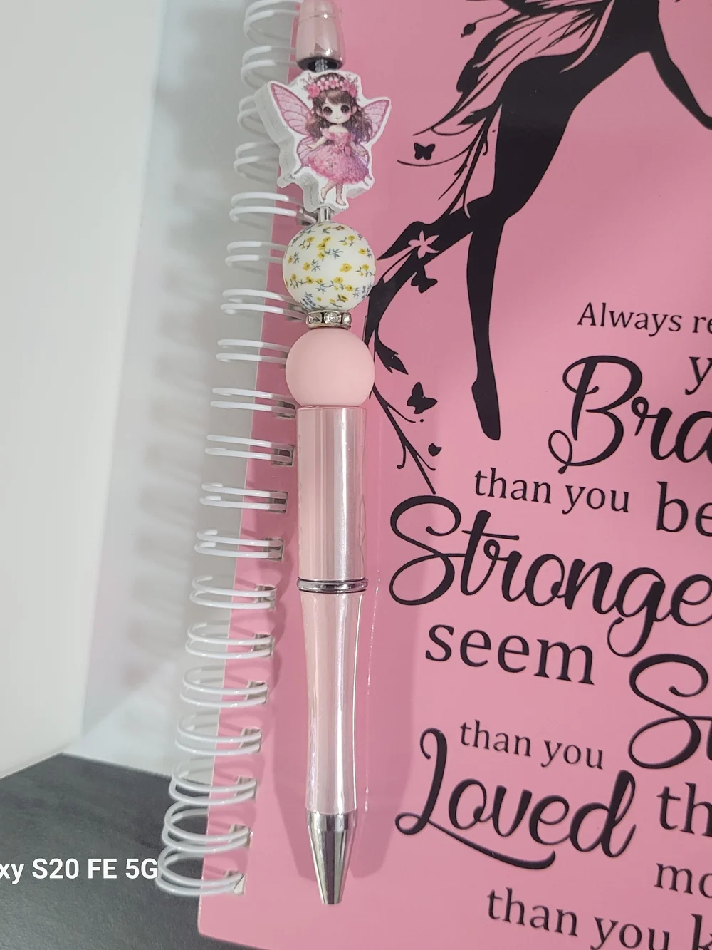 Hand Crafted pink spiral