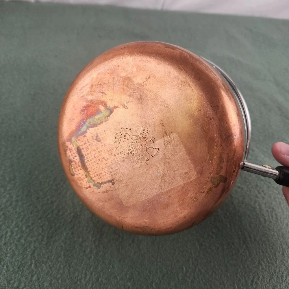 Beautiful Revere Ware 1 Qt Saucepan ~Stainless Steel ~Copper Bottom