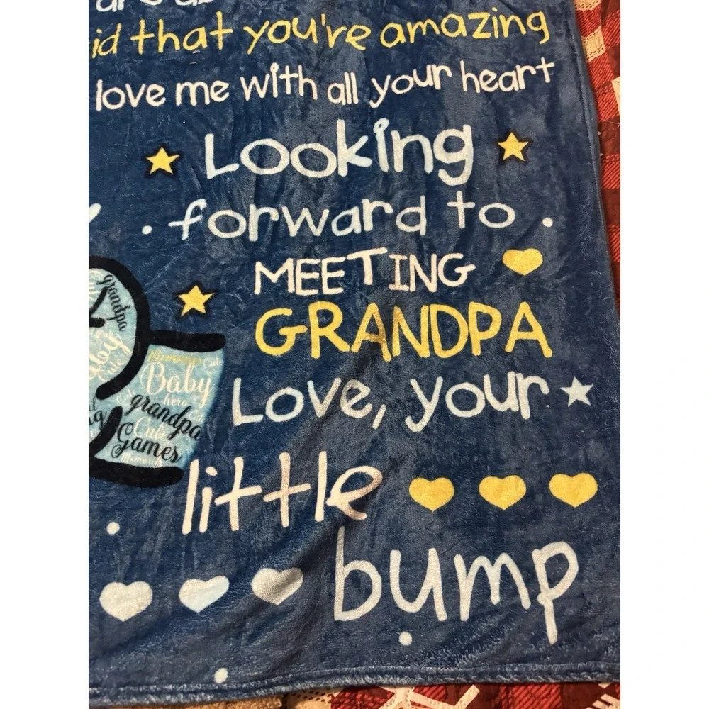 To My Grandpa Gift Blanket Throw New‎ Grandpa From Baby 50x60in Newborn