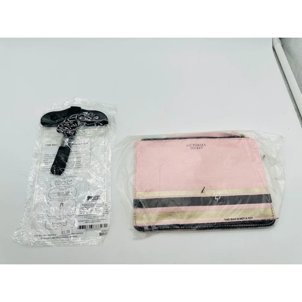 Victoria's Secret Pink Wristlet Pouch + Waterproof Phone Case‎ Travel Set NWT