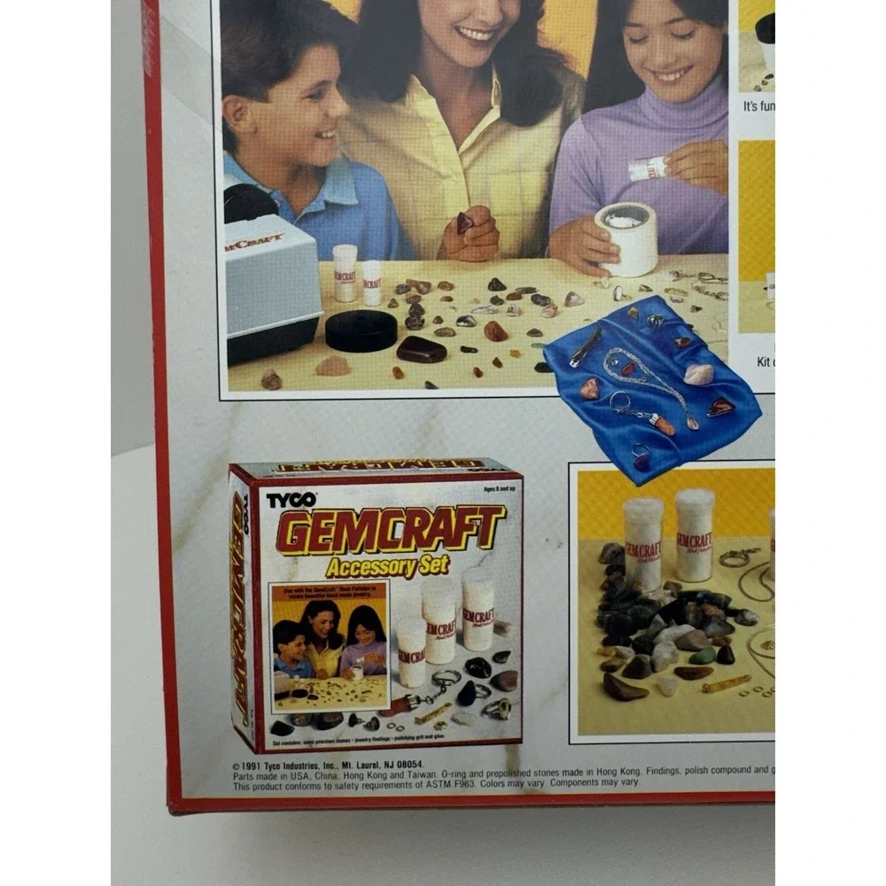 Tyco GemCraft Motorized Rock Tumbler Jewelry Maker Kit Model 7406 Vintage 1991