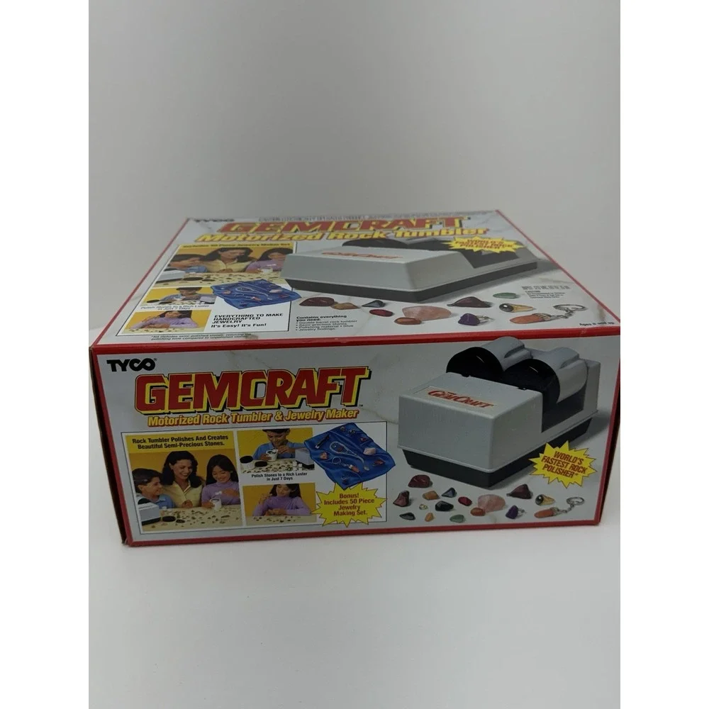 Tyco GemCraft Motorized Rock Tumbler Jewelry Maker Kit Model 7406 Vintage 1991