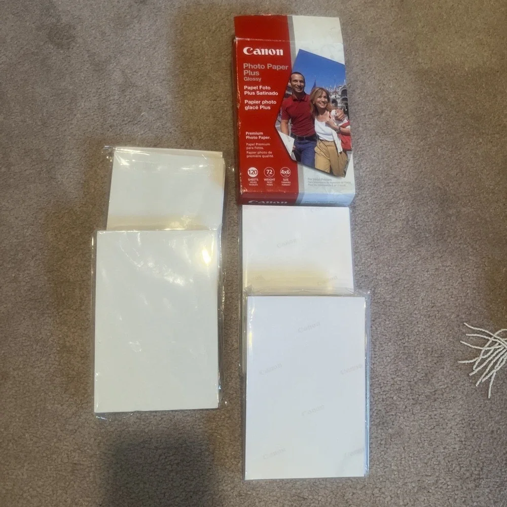 Canon Photo Paper Plus Glossy 4x6 120 Sheets 72 lb High Gloss Inkjet