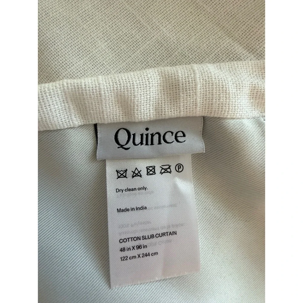 NWOT QUINCE White Slub Room Darkening Minimalist Boho Curtain 1 Panel 48X96 $70