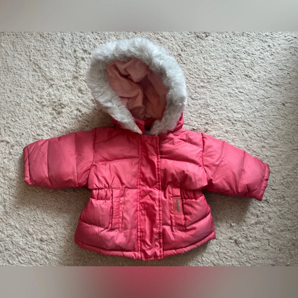 Vtg babygap puffer jacket fur hooded