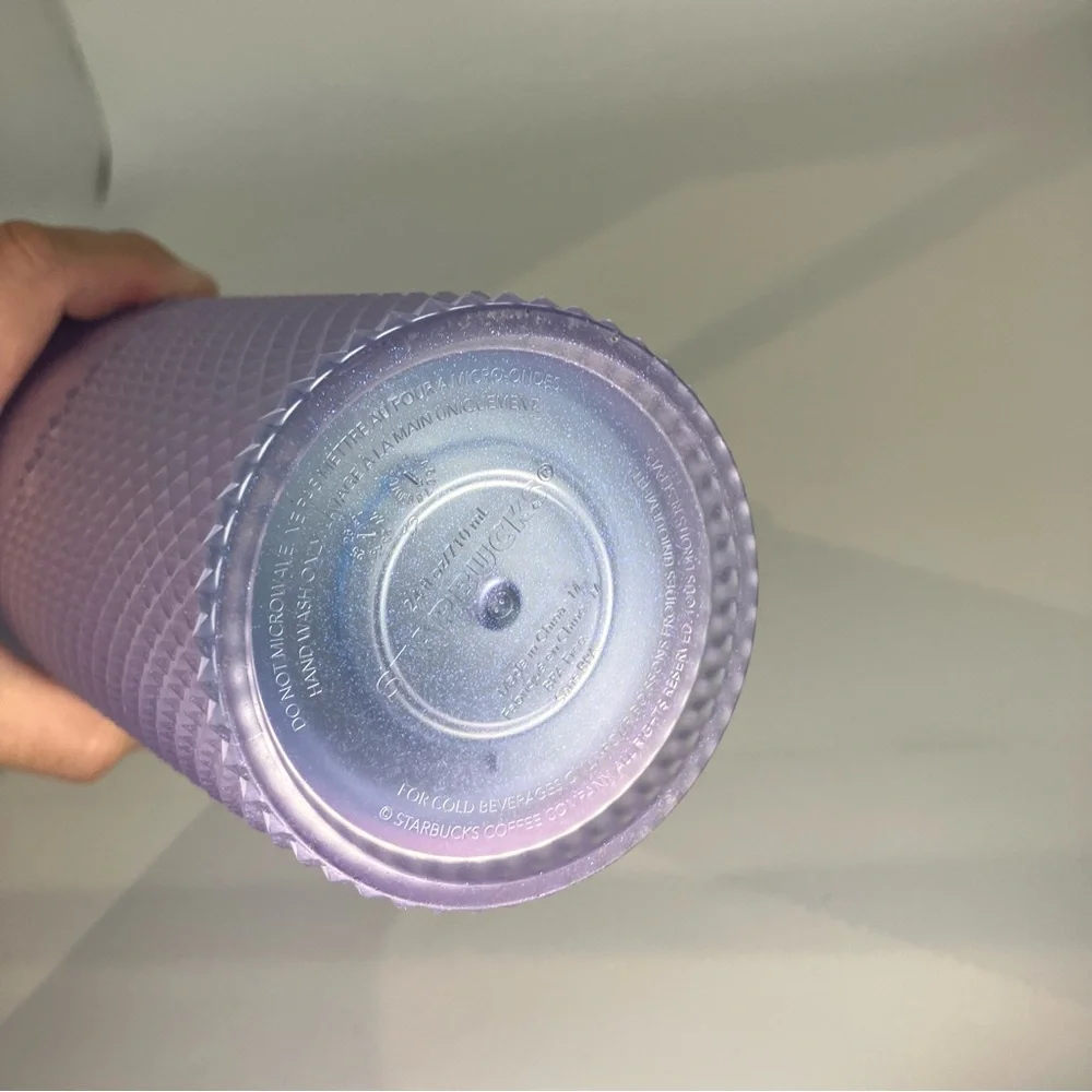 Starbucks Iridescent Colorful Purple Tumbler with Blue Straw 24 fl oz/ 710 ml