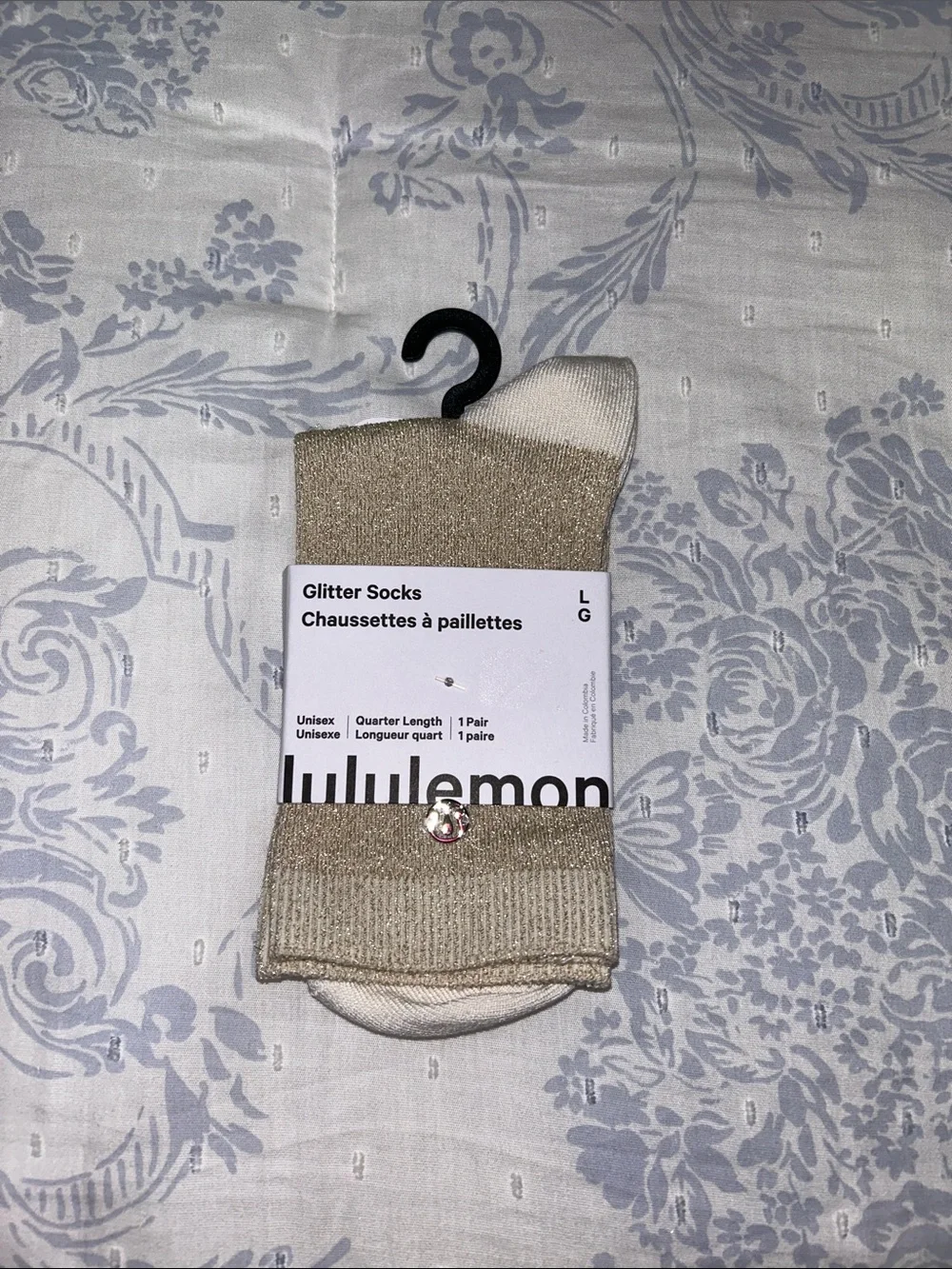 New lululemon athletica Glitter Quarter-Length Socks in Gold