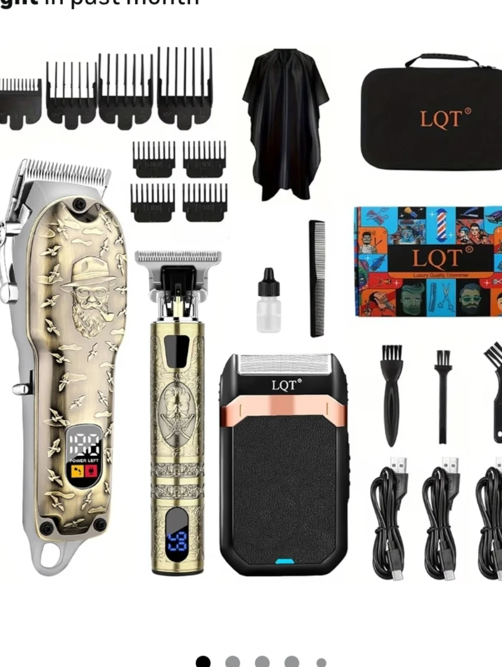 Gold Men's Grooming Kit — Gold Trimmer, T-Blade Trimmer & Foil Shaver Set