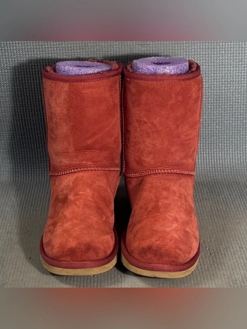 UGG Classic Short II Red Suede Boots Women's Size 6