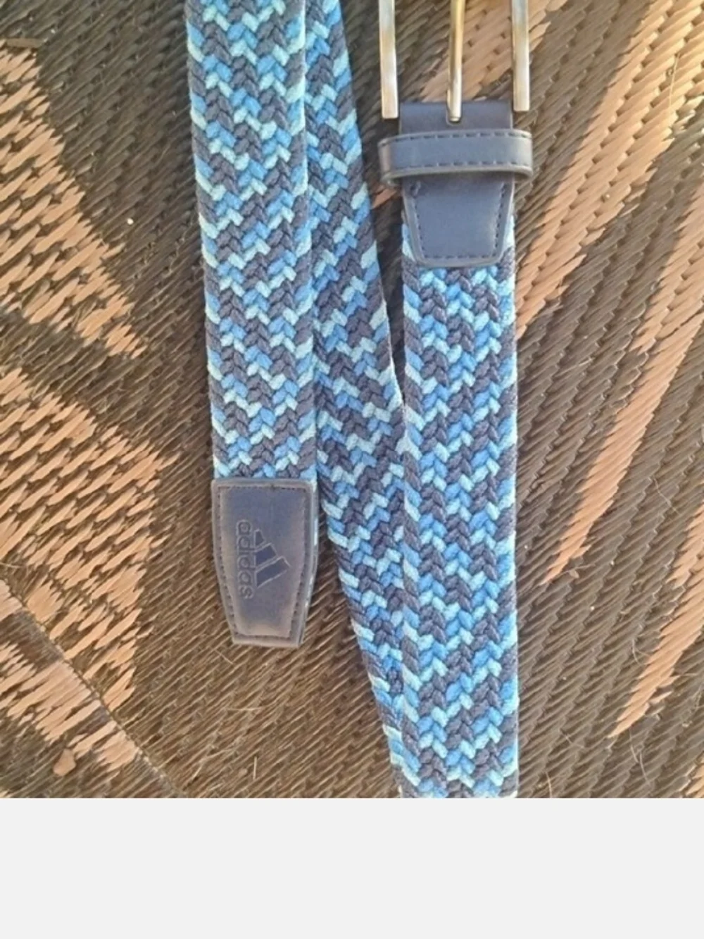 adidas Blue and Black Woven Stretch Belt